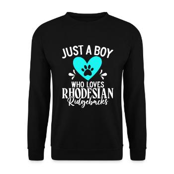 Rhodesian Ridgeback Gifts - Unisex Sweatshirt - black - Front - Alina (178cm) & Michal (187cm)