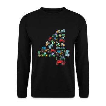 Traktorliebhaber Lustiges Traktorgeschenk - Unisex Pullover - Schwarz - Vorne - Alina (178cm) & Michal (187cm)