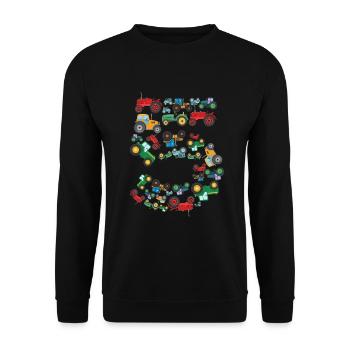 Traktorliebhaber Lustiges Traktorgeschenk - Unisex Pullover - Schwarz - Vorne - Alina (178cm) & Michal (187cm)