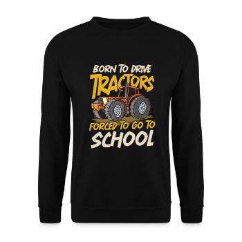 Traktorliebhaber Lustiges Traktorgeschenk - Unisex Pullover - Schwarz - Vorne - Alina (178cm) & Michal (187cm)