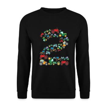 Traktorliebhaber Lustiges Traktorgeschenk - Unisex Pullover - Schwarz - Vorne - Alina (178cm) & Michal (187cm)