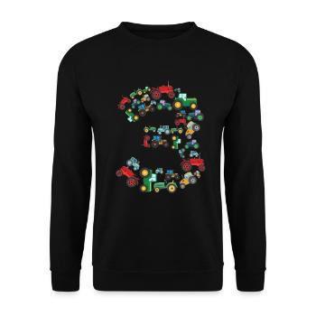 Traktorliebhaber Lustiges Traktorgeschenk - Unisex Pullover - Schwarz - Vorne - Alina (178cm) & Michal (187cm)