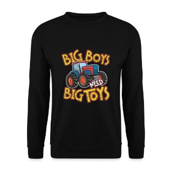Traktorliebhaber Lustiges Traktorgeschenk - Unisex Pullover - Schwarz - Vorne - Alina (178cm) & Michal (187cm)