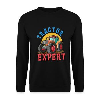 Traktorliebhaber Lustiges Traktorgeschenk - Unisex Pullover - Schwarz - Vorne - Alina (178cm) & Michal (187cm)