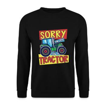Traktorliebhaber Lustiges Traktorgeschenk - Unisex Pullover - Schwarz - Vorne - Alina (178cm) & Michal (187cm)