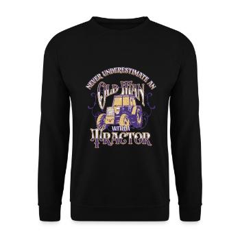 Traktorliebhaber Lustiges Traktorgeschenk - Unisex Pullover - Schwarz - Vorne - Alina (178cm) & Michal (187cm)
