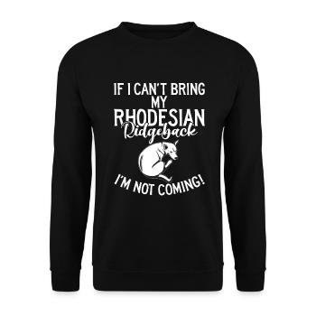 Cadeaux Rhodesian Ridgeback - Sweat-shirt Unisexe - noir - Devant - Alina (178cm) & Michal (187cm)