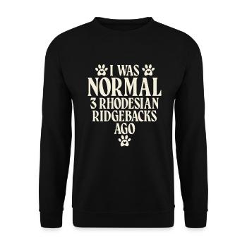 Cadeaux Rhodesian Ridgeback - Sweat-shirt Unisexe - noir - Devant - Alina (178cm) & Michal (187cm)