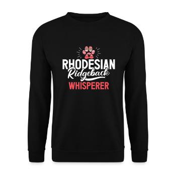 Cadeaux Rhodesian Ridgeback - Sweat-shirt Unisexe - noir - Devant - Alina (178cm) & Michal (187cm)