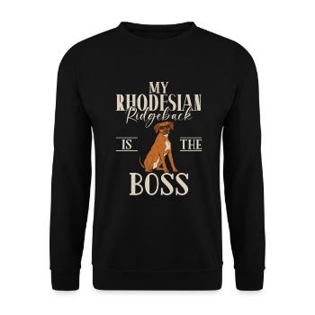 Cadeaux Rhodesian Ridgeback - Sweat-shirt Unisexe - noir - Devant - Alina (178cm) & Michal (187cm)