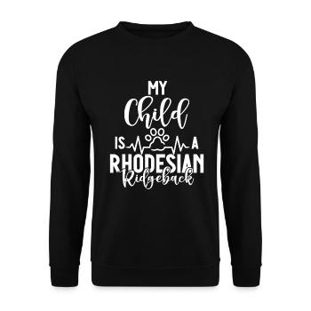 Cadeaux Rhodesian Ridgeback - Sweat-shirt Unisexe - noir - Devant - Alina (178cm) & Michal (187cm)
