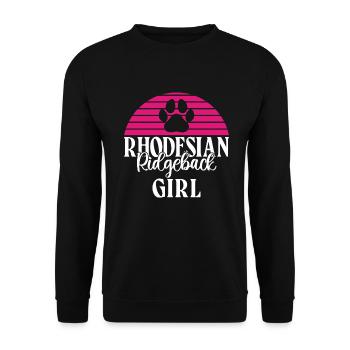 Cadeaux Rhodesian Ridgeback - Sweat-shirt Unisexe - noir - Devant - Alina (178cm) & Michal (187cm)