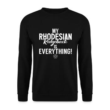 Rhodesian Ridgeback Gifts - Unisex Sweatshirt - black - Front - Alina (178cm) & Michal (187cm)
