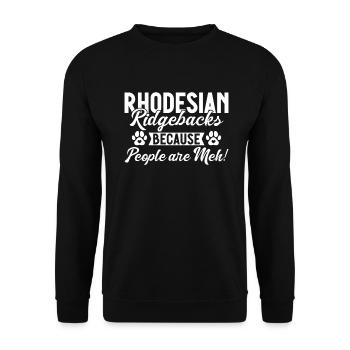Rhodesian Ridgeback Gifts - Unisex Sweatshirt - black - Front - Alina (178cm) & Michal (187cm)