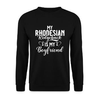 Cadeaux Rhodesian Ridgeback - Sweat-shirt Unisexe - noir - Devant - Alina (178cm) & Michal (187cm)