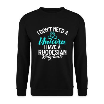 Cadeaux Rhodesian Ridgeback - Sweat-shirt Unisexe - noir - Devant - Alina (178cm) & Michal (187cm)
