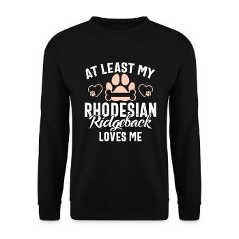 Rhodesian Ridgeback Gifts - Unisex Sweatshirt - black - Front - Alina (178cm) & Michal (187cm)