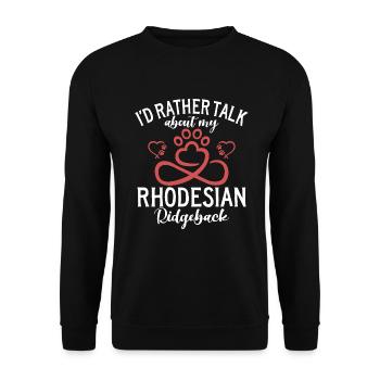 Rhodesian Ridgeback Gifts - Unisex Sweatshirt - black - Front - Alina (178cm) & Michal (187cm)