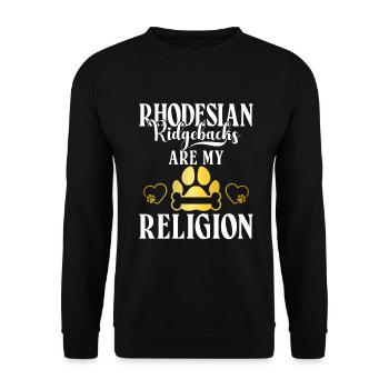 Cadeaux Rhodesian Ridgeback - Sweat-shirt Unisexe - noir - Devant - Alina (178cm) & Michal (187cm)