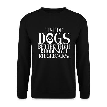 Rhodesian Ridgeback Gifts - Unisex Sweatshirt - black - Front - Alina (178cm) & Michal (187cm)