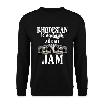 Cadeaux Rhodesian Ridgeback - Sweat-shirt Unisexe - noir - Devant - Alina (178cm) & Michal (187cm)