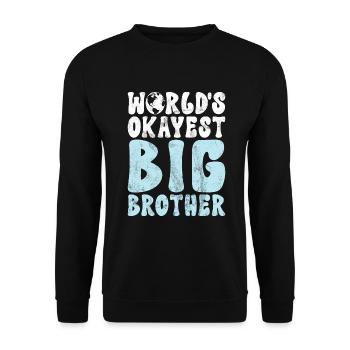 Big Brother Gift - Unisex Pullover - Schwarz - Vorne - Alina (178cm) & Michal (187cm)