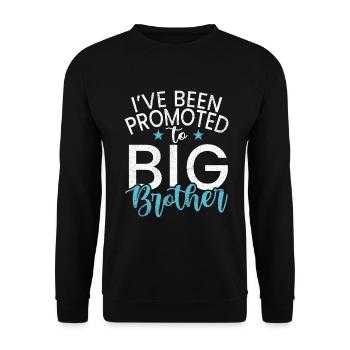 Big Brother Gift - Unisex Pullover - Schwarz - Vorne - Alina (178cm) & Michal (187cm)