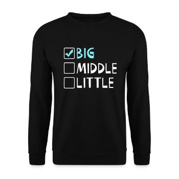 Big Brother Gift - Unisex Sweatshirt - black - Front - Alina (178cm) & Michal (187cm)