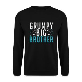 Big Brother Gift - Unisex Pullover - Schwarz - Vorne - Alina (178cm) & Michal (187cm)