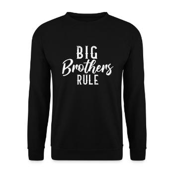 Big Brother Gift - Unisex Pullover - Schwarz - Vorne - Alina (178cm) & Michal (187cm)