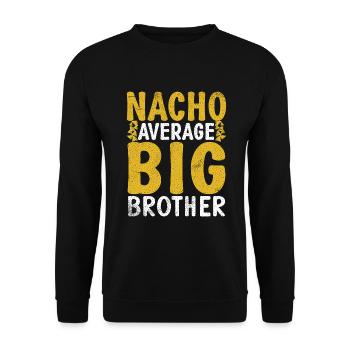 Big Brother Gift - Unisex Pullover - Schwarz - Vorne - Alina (178cm) & Michal (187cm)