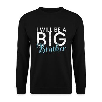 Big Brother Gift - Unisex Pullover - Schwarz - Vorne - Alina (178cm) & Michal (187cm)