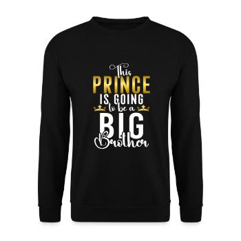 Big Brother Gift - Unisex Pullover - Schwarz - Vorne - Alina (178cm) & Michal (187cm)