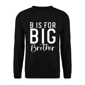 Big Brother Gift - Unisex Pullover - Schwarz - Vorne - Alina (178cm) & Michal (187cm)