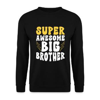 Big Brother Gift - Unisex Pullover - Schwarz - Vorne - Alina (178cm) & Michal (187cm)