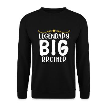 Big Brother Gift - Unisex Pullover - Schwarz - Vorne - Alina (178cm) & Michal (187cm)
