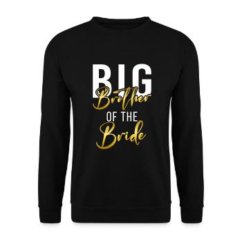 Big Brother Gift - Unisex Pullover - Schwarz - Vorne - Alina (178cm) & Michal (187cm)