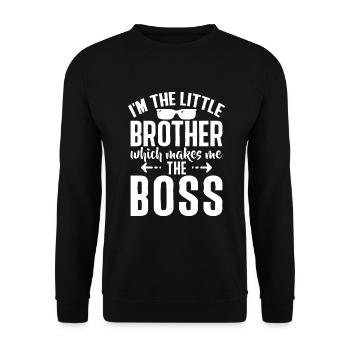 Brother Gifts - Unisex Pullover - Schwarz - Vorne - Alina (178cm) & Michal (187cm)
