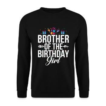 Brother Gifts - Unisex Pullover - Schwarz - Vorne - Alina (178cm) & Michal (187cm)