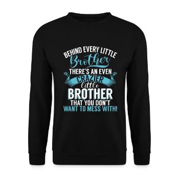 Brother Gifts - Unisex Pullover - Schwarz - Vorne - Alina (178cm) & Michal (187cm)