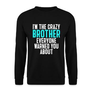 Brother Gifts - Unisex Pullover - Schwarz - Vorne - Alina (178cm) & Michal (187cm)