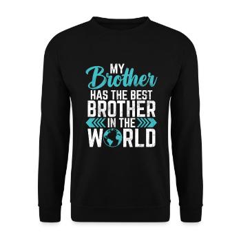 Brother Gifts - Unisex Pullover - Schwarz - Vorne - Alina (178cm) & Michal (187cm)