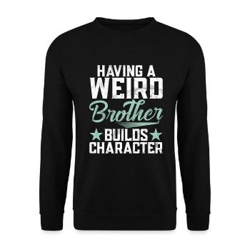 Brother Gifts - Unisex Pullover - Schwarz - Vorne - Alina (178cm) & Michal (187cm)