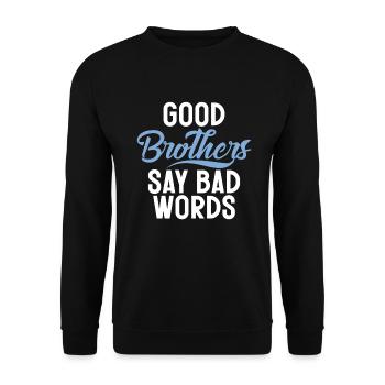 Brother Gifts - Unisex Pullover - Schwarz - Vorne - Alina (178cm) & Michal (187cm)