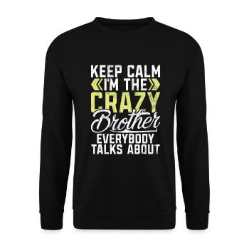 Brother Gifts - Unisex Pullover - Schwarz - Vorne - Alina (178cm) & Michal (187cm)