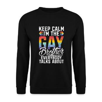 Brother Gifts - Unisex Pullover - Schwarz - Vorne - Alina (178cm) & Michal (187cm)