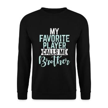Brother Gifts - Unisex Pullover - Schwarz - Vorne - Alina (178cm) & Michal (187cm)