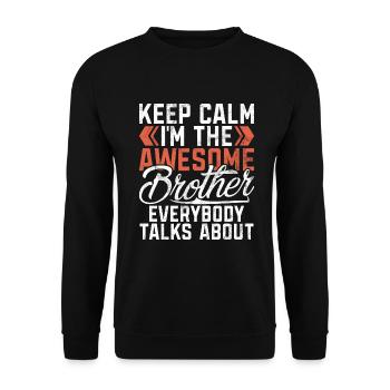 Brother Gifts - Unisex Pullover - Schwarz - Vorne - Alina (178cm) & Michal (187cm)