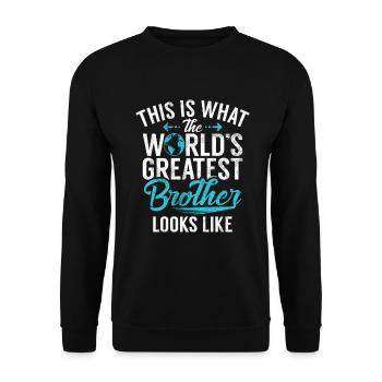 Brother Gifts - Unisex Pullover - Schwarz - Vorne - Alina (178cm) & Michal (187cm)