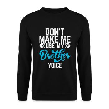 Brother Gifts - Unisex Pullover - Schwarz - Vorne - Alina (178cm) & Michal (187cm)